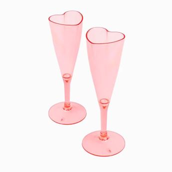 Imagen de Copas Corazón Rosadas Reutilizables (Pack de 2 unidades)