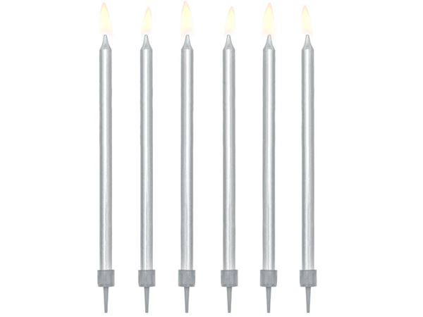 Picture of Velas Plateadas Elegantes 12,5cm (12 unidades)