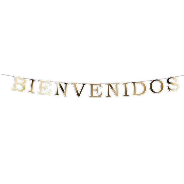 Imagens de Guirnalda Bienvenidos Letras Dorado (3m)
