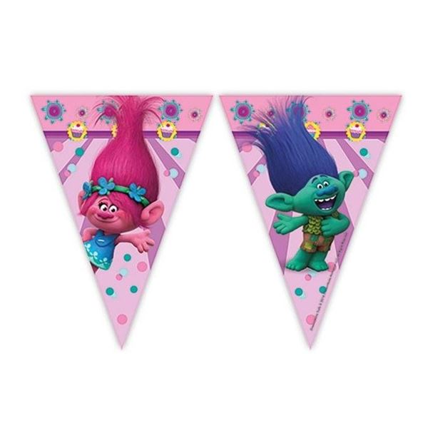 Imagen de Banderín Trolls plástico (2,3m)