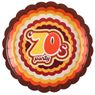 Imagen de Platos Disco Años 70 cartón 23cm (10 unidades)