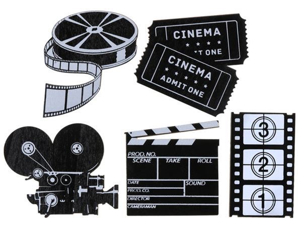 Imagens de Decorados Mesa Cine Madera (10 unidades)