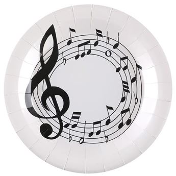 Imagen de Platos Fiesta Música cartón 22,5cm (10 unidades)