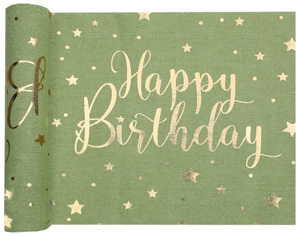 Imagen de Camino de Mesa Happy Birthday Oliva (5m)