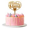Imagen de Topper Tarta Felicidades Mamá Dorado