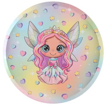 Imagen de Platos Mundo Mágico Infantil cartón 22.5cm (10 unidades)