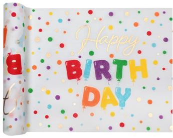 Imagen de Camino de Mesa Happy Birthday Colores (3m)