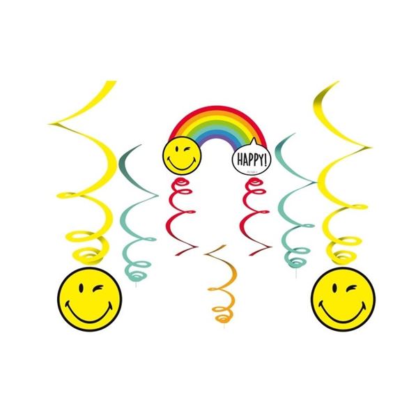 Imagen de Decoración Colgante Emoji Smiley cartón (6)