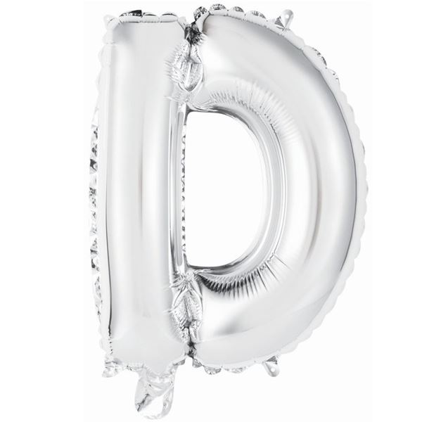 Picture of Globo Letra D Plateada Mini (33cm)