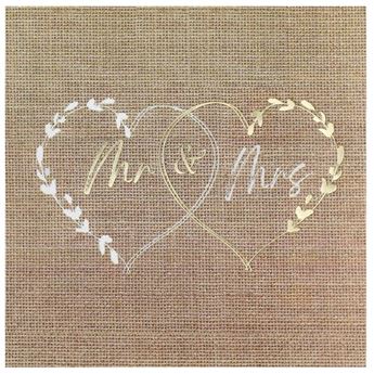 Imagen de Servilletas Boda Wedding Natural papel 33cm (20 unidades)