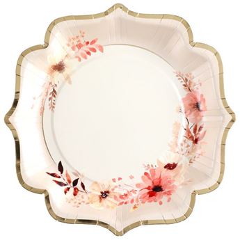 Imagen de Platos Floral Love cartón 21cm (10)