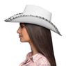 Imagen de Sombrero de Vaquero Blanco Lentejuelas Plateadas