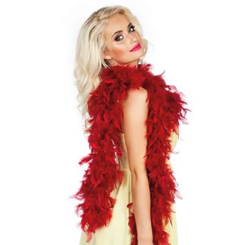 Imagen de Boa Plumas Burdeos Fiesta 50g (180cm)