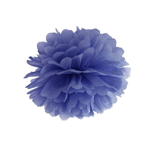 Imagen de Pompón Azul Marino papel 25cm (1 unidad)