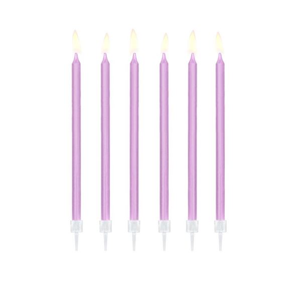 Imagen de Vela Cumpleaños Lila 14cm (12 unidades)