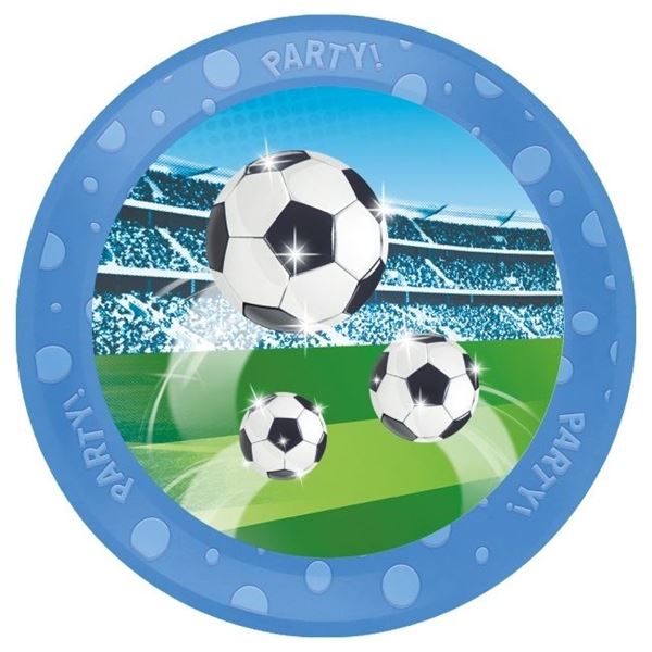 Imagens de Plato Fútbol Plástico Duro Reutilizable 21cm (1 unidad)