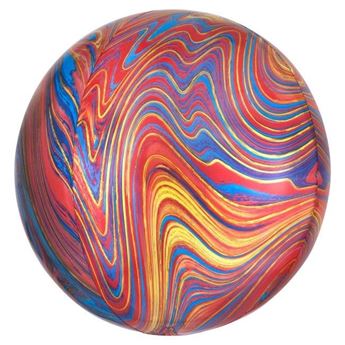 Imagen de Globo Multicolor Marblez Esférico Orbz (38cm)