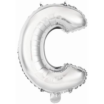 Imagen de Globo Letra C Plateada Mini (33cm)