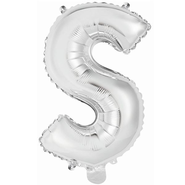 Imagen de Globo Letra S Plateada Mini (33cm)
