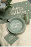 Imagens de Servilletas Happy Birthday Oliva Dorado papel 25cm (20 unidades)