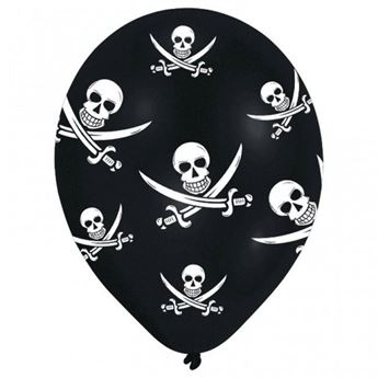 Imagen de Globos Piratas Infantiles Látex (6 unidades)