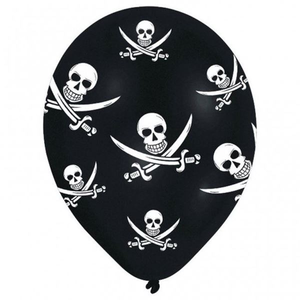 Imagen de Globos Piratas Infantiles Látex (6 unidades)