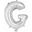 Picture of Globo Letra G Plateada Mini (33cm)