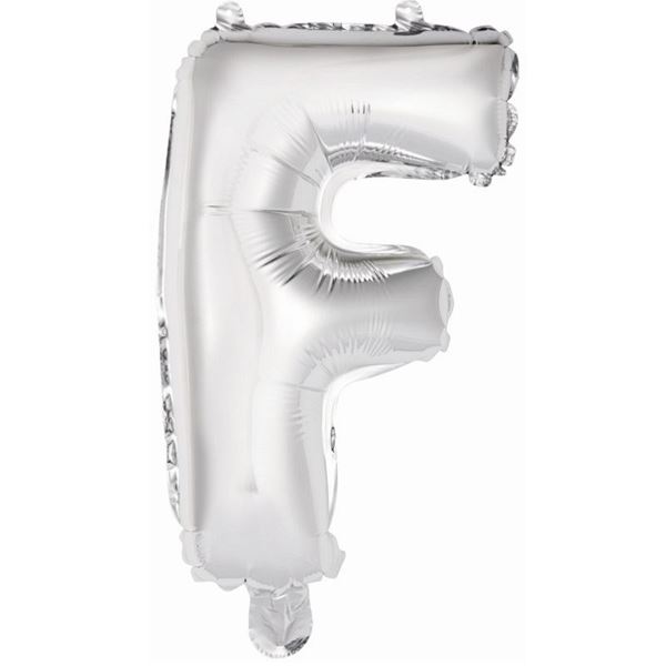 Picture of Globo Letra F Plateada Mini (33cm)