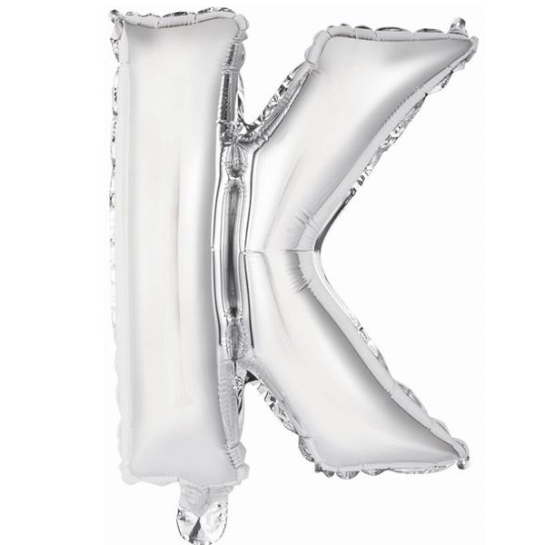 Picture of Globo Letra K Plateada Mini (33cm)