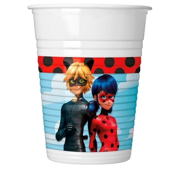Picture of Vasos de Ladybug Miraculous plástico 200ml (8 unidades)