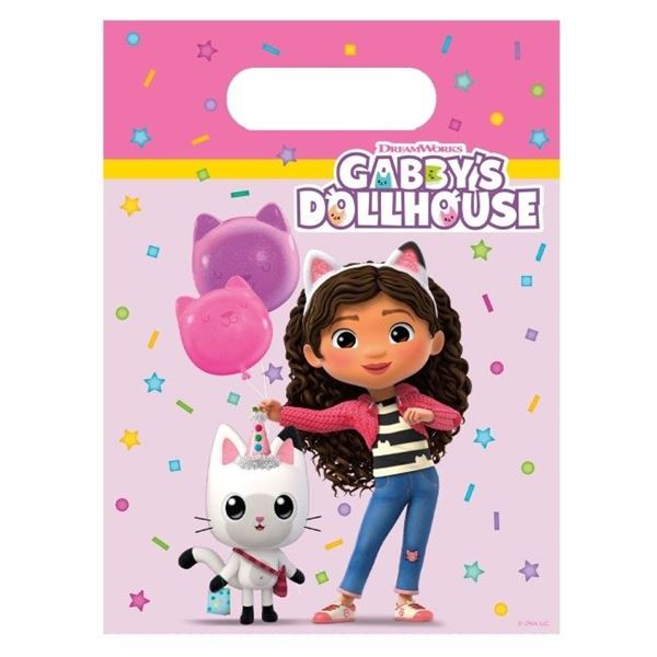 Imagen de Bolsas Chuches de La Casa de Muñecas de Gabby plástico (6 unidades)