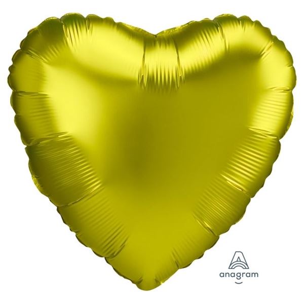 Imagen de Globo Corazón Limón Satín (45cm)