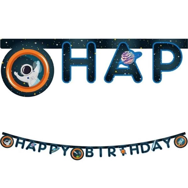 Imagen de Guirnalda Cohete Espacial Cumpleaños Infantil cartón (2m)