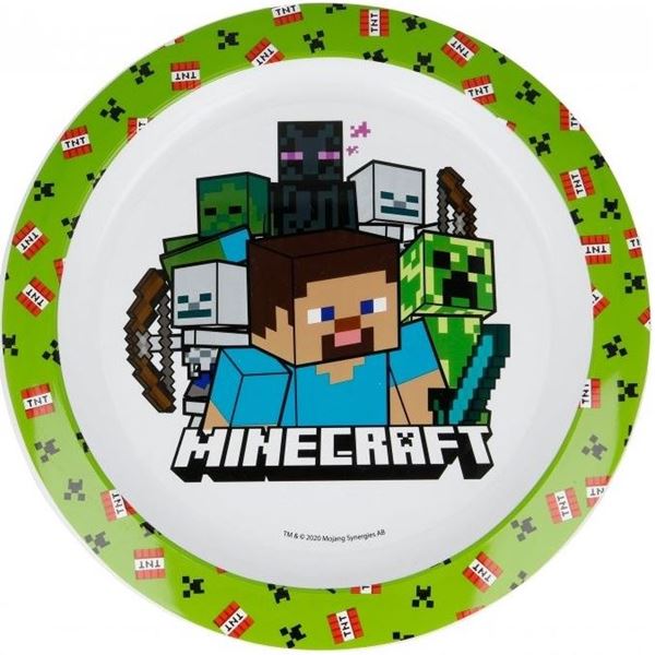 Imagens de Plato de Minecraft Plástico Duro Reutilizable 23cm (1 unidad)
