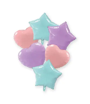 Imagen de Bouquet Globos Colores Pastel Surtido (6 unidades)