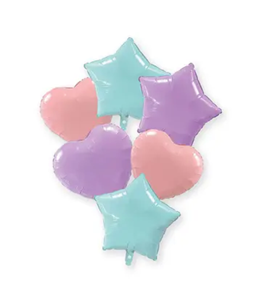 Picture of Bouquet Globos Colores Pastel Surtido (6 unidades)