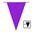 Picture of Banderín Morado plástico XXL 45cm x 30cm (10m)