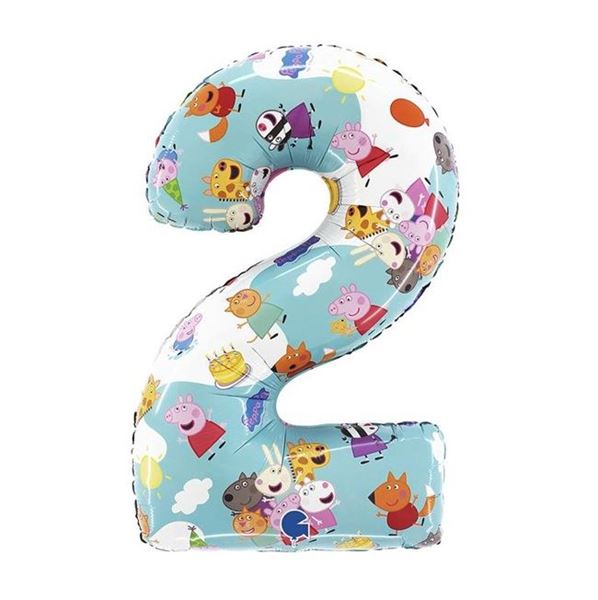 Picture of Globo Peppa Pig Número 2 Foil (66cm)