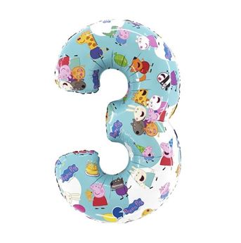 Imagen de Globo Peppa Pig Número 3 Foil (66cm)