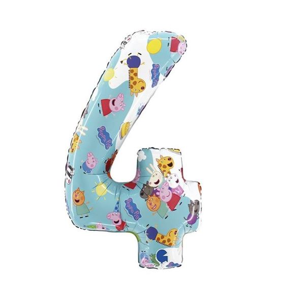 Imagen de Globo Peppa Pig Número 4 Foil (66cm)