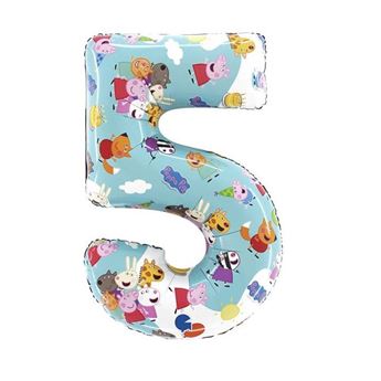 Imagen de Globo Peppa Pig Número 5 Foil (66cm)