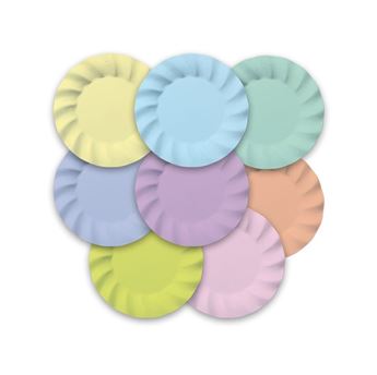 Imagen de Platos Pastel Mix Ondulado cartón 20cm (8 unidades)