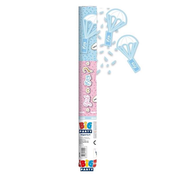 Picture of Cañón de Confeti Paracaídas Revelación de Género Es Niño (60cm)