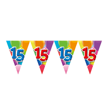 Imagen de Banderín 15 Años Cumple plástico (10m)