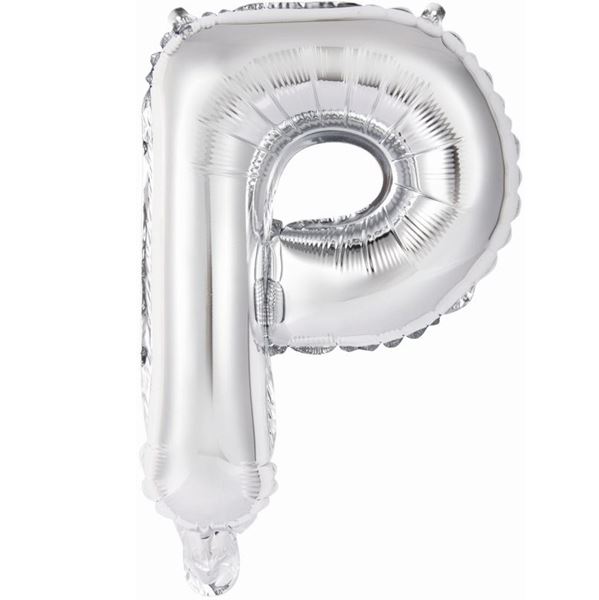 Imagens de Globo Letra P Plateada Mini (33cm)