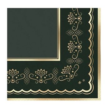 Imagens de Servilletas Royal Green Gold papel 33cm (16 unidades)