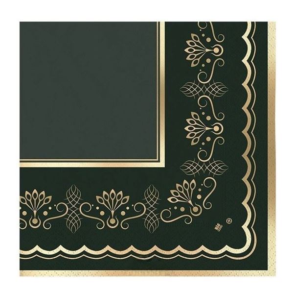 Imagen de Servilletas Royal Green Gold papel 33cm (16 unidades)