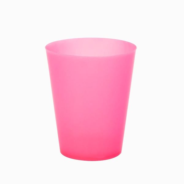 Imagen de Vasos Cubata Ancho Fucsia Neón Reutilizable 480cc (4 unidades)