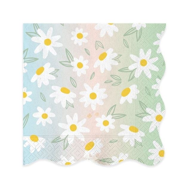 Picture of Servilletas Daisy Onduladas Papel 33cm (16 unidades)