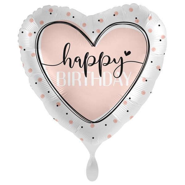 Imagens de Globo Happy Birthday Corazón Rosa Gloss (45cm)